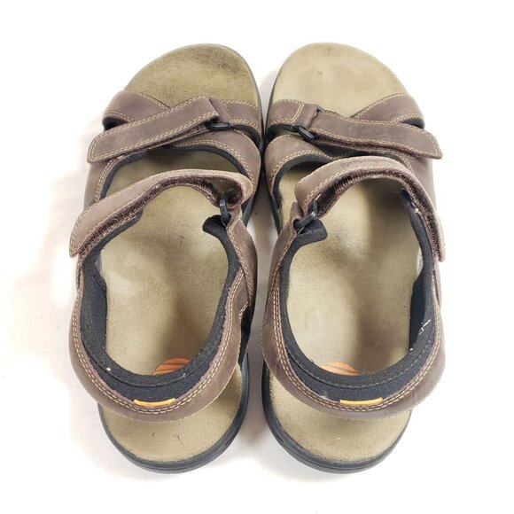 Timberland Brown Leather Adjustable Strap Sandals For Men Size 14M Comfortable - Picture 8 of 9